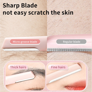 Новый тренд 2 в 1 острый, но Гладкий триммер для бровей бритва с двойным лезвием для ухода за бровями - Product Image 5
