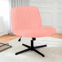 Chaise de bureau pivotante en tissu au design français élégant, avec assise large et longue, idéale pour la maison, le bar, la salle à manger, l'appartement, ou comme chaise de travail informatique.