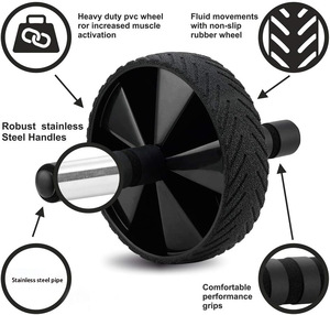 Kit d'Entraînement Maison et Salle de Sport 9-en-1 : Barres de Pompe, Corde à Sauter, Pince de Musculation, Genouillères et Roue AB 9 Pièces - Product Image 4