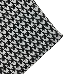 Производство OEM 100% полиэстер черно-белый тканый шерстяной твидовый материал для пиджак - Product Image 6
