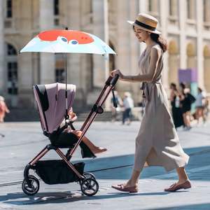 <span class=keywords><strong>Sombrilla</strong></span> para cochecito de bebé, paraguas <span class=keywords><strong>universal</strong></span> con abrazadera, paraguas para cochecito con protección UV ajustable de 360 grados - Product Image 5
