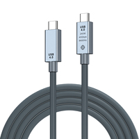 Cable USB4 de 1M 8K 60Hz Tipo-C a C, Carga Rápida de 240W, Transferencia de Datos de 40Gbps, Macho a Macho, Compatible con Monitor, Thunderbolt 3/4