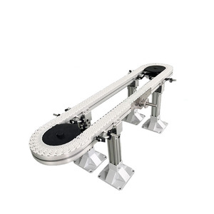 Convoyeurs à chaîne supérieurs personnalisés pour la ligne de production de produits alimentaires et de boissons, vitesse réglable, convoyeur de bouteilles en verre, système de bouchage et d'étiquetage - Product Image 2