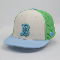 Gorra Trucker de Malla Perforada de 3 Tonos, con Bordado 3D de la Letra B Vintage, de Secado Rápido, Visera Plana, para Golf y Béisbol al Aire Libre