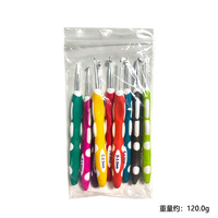 Crochet ensemble, poignée en silicone antidérapante, plusieurs couleurs, mini aiguilles en plastique, tricot broderie, bricolage artisanat cadeau