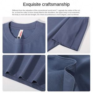 Nueva Camiseta Ice Sense Solona de 220g, Cuello Redondo, Hombros Caídos, Color Sólido, Manga Corta, Casual, Transpirable, Absorbente de Humedad, para Hombre y Mujer - Product Image 4