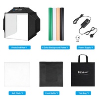 Top 5042 PULUZ 40cm Kotak Studio Foto Soft Box Fotografi Portable Lipat Studio Tenda Pemotretan Kit 4 Warna Latar Belakang