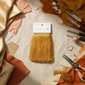 Frange decorative dorate Ilan Flecoc 15x150cm per abbigliamento e artigianato - Product Image 3