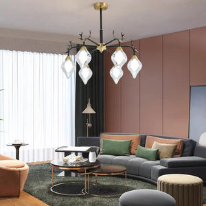 Lustre LED moderne de luxe en cuivre et verre, design bois de cerf, pour salon, salle à manger, hôtel, <span class=keywords><strong>café</strong></span>, décoration de plafond, luminaire domestique - Product Image 5