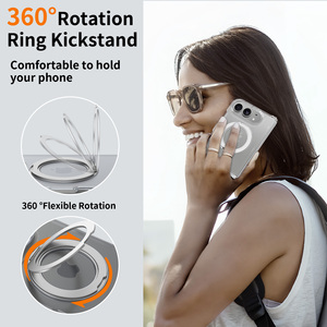 Étui magnétique pliable de haute qualité pour <span class=keywords><strong>iPhone</strong></span> 18 Ultra avec support rotatif, antichoc, transparent, personnalisé, anti-jaunissement, vente en gros - Product Image 4