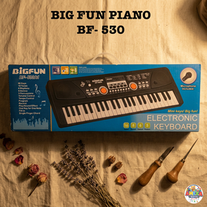 Clavier de piano électronique 49 touches, 16 sons, 6 rythmes, 5 percussions, mini orgue à touches, microphone, alimenté par piles, prise casque 3,5 mm - Product Image 2