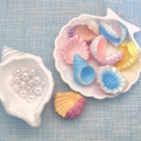 100 pièces de jolies coquillages en forme de dessin animé, coquillages nacrés, breloques pour slime, décorations, ornements pour chaussures, miniatures de jardin féerique, accessoires