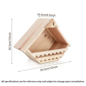 Деревянные домики для птиц из кедра: гнездовой ящик для утренних голубей и платформа для отдыха голубей, кормушка для домашних животных для использования на улице - Product Image 3
