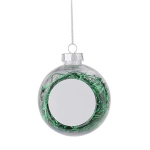 Ornamen bola gantung pohon Natal sublimasi pita bola 80mm dalam cetakan kustom - Product Image 2