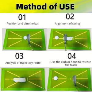 Tapis d'entraînement de <span class=keywords><strong>golf</strong></span> antidérapant intérieur/extérieur, tapis de frappe SBR léger, affichage de la trajectoire et détection du swing, tapis d'entraînement de <span class=keywords><strong>golf</strong></span> - Product Image 3