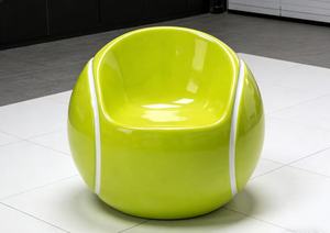 Silla de Tenis de Fibra de Vidrio Y876, Asiento Moderno con Diseño Deportivo, Resistente a la Intemperie, Mueble Comercial para Exteriores - Product Image 4