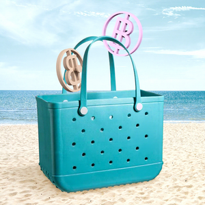 Factory Available Wholesale New Design Makeup <b>Handbag</b> Tote Silicone Beach <b>Insert</b> Bag Bit Charms Accessories - Product Image 1
