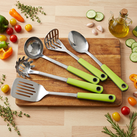 UJ-KT540 Ensemble d'ustensiles de cuisine professionnels en acier inoxydable 5 pièces, ensemble d'outils de cuisine