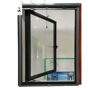 Finestre appese laterali in vetro temperato trasparente con telaio in alluminio serie 50 per house villa public