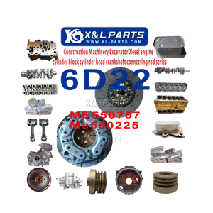 Pour grue Tadano TL250E, embrayage dick assy ME550757, assemblage de plaque de pression d'embrayage ME550225 pour pièces de moteur Mitsubishi 6D22