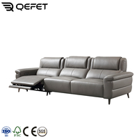Canapés inclinables modernes Chine Fauteuil inclinable électrique avec éponge en bois en cuir véritable Remplissage de meubles de salon