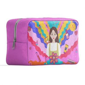 Bolsas de Cosméticos de Lona Personalizadas de Alta Calidad con Cierre de Cremallera y Diseño de Personajes a la Moda - Product Image 4