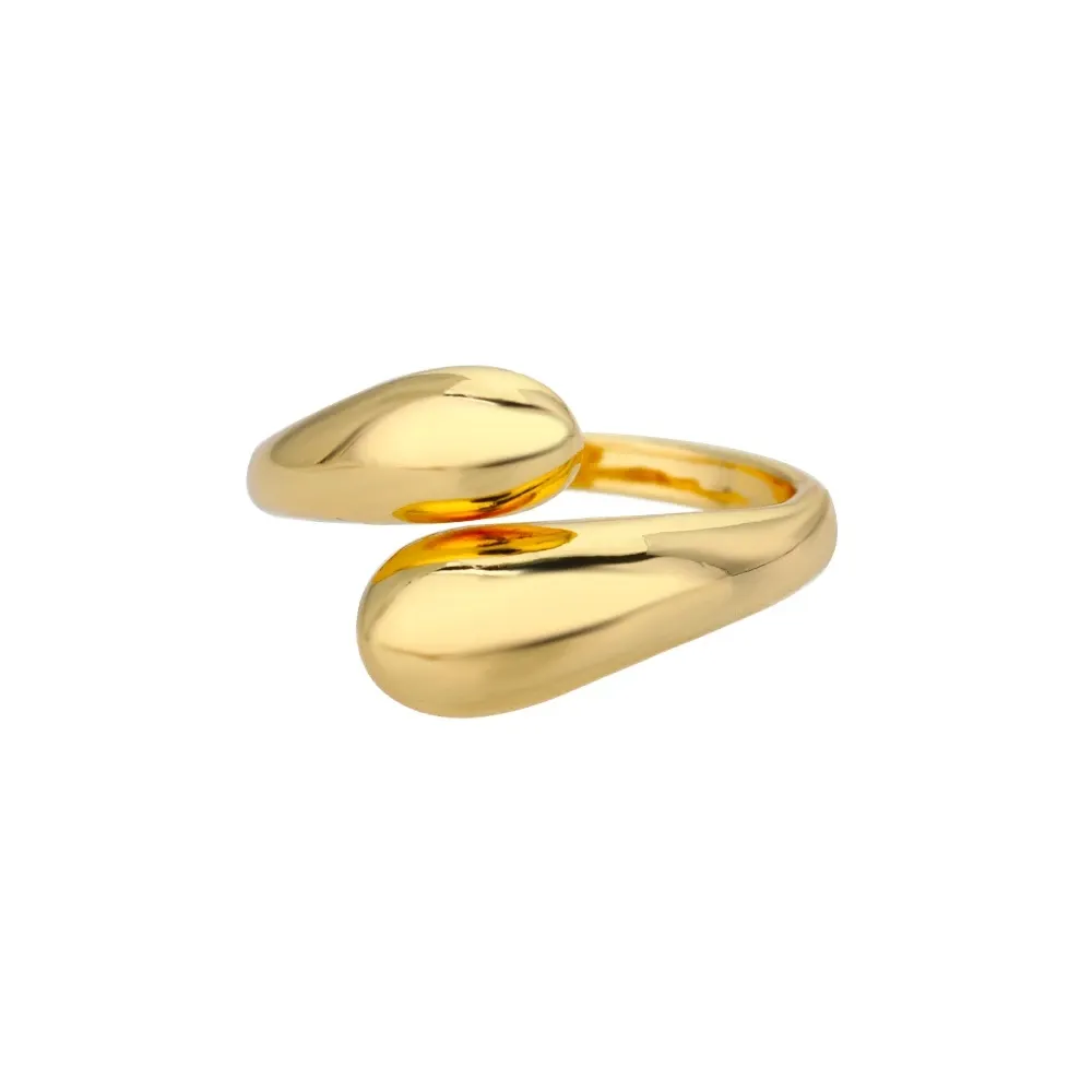 Anelli in rame liscio semplice stile moda gioielli classici Color oro per anelli di fidanzamento con ametista da donna e da uomo