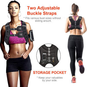 Customized 15/20/25/30LB <b>Strength</b> <b>Training</b> Adjustable Running Weight Vest With Pocket for Man and Women - Product Image 3