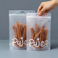 Sacs auto-scellants de qualité alimentaire avec fermeture éclair pour friandises lyophilisées pour animaux de compagnie, pochettes souples mates pour l'emballage d'aliments pour chiens et chats