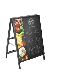 Sidewalk Sign for 22 x 28 Poster Boards, Double-sided, Easy Slide-in Channels - Black