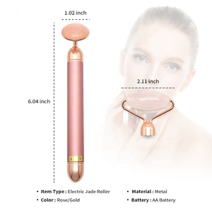 2024 Venta caliente piel <span class=keywords><strong>Facial</strong></span> masaje adelgazante <span class=keywords><strong>cuarzo</strong></span> rosa <span class=keywords><strong>rodillo</strong></span> <span class=keywords><strong>de</strong></span> Jade eléctrico - Product Image 6