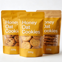 Sachet Doypack Personnalisé Refermable avec Fenêtre Transparente pour Emballage Alimentaire (Bonbons, Biscuits, Noix)