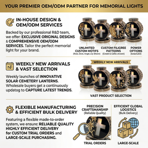 Lámpara Solar Conmemorativa Znicz de Diseño Personalizado, Luz <span class=keywords><strong>para</strong></span> Tumba de <span class=keywords><strong>Cementerio</strong></span>, Vela LED Cristiana <span class=keywords><strong>para</strong></span> Decoración de Tumbas - Product Image 6