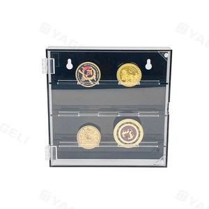 Custom Modern <b>Wall</b> Mounted Removable Adjustable Acrylic Coin <b>Display</b> Case & Stand for Coin Collection - Product Image 5