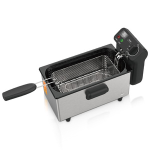 Freidora Eléctrica Termostática Premium de 3L, la Más Vendida, con Regulación EU/US, Mini Freidora Doméstica para Uso en Puestos Ambulantes, para Papas Fritas y Brochetas - Product Image 2