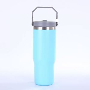 Vaso Térmico para Bebidas en el Auto con Asa, Taza de Viaje de Acero Inoxidable de 30 oz para Bebidas Diarias - Product Image 2