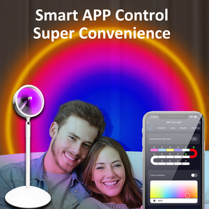 Işık <span class=keywords><strong>led</strong></span> Sunset projektör lambası 16 renk dekorasyon <span class=keywords><strong>led</strong></span> sunset zemin lambası Wifi mobil uygulama uzaktan kumanda <span class=keywords><strong>RGB</strong></span> Sunset lambası - Product Image 5