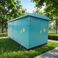 Poste de transformateur compact préfabriqué personnalisable 12 kV 630A-1250A IP40 en acier pour distribution d'énergie
