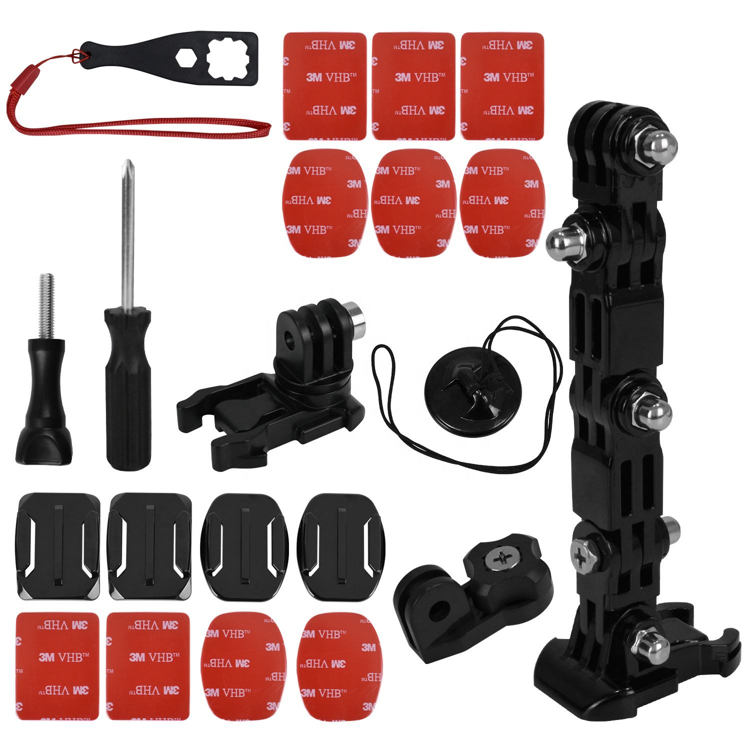 Supporto Per Casco Moto - Per Action Cam GoPro, Insta360, Con Adesivi Piani E Curvi - Foto 7