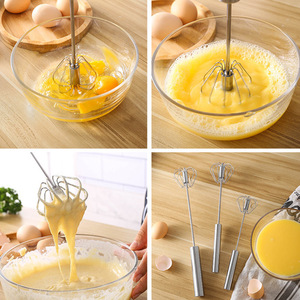 Stainless Steel Egg Beater Manual Rotary <b>Mixer</b> For Baking Kitchen Use With Convenient Design - Product Image 2