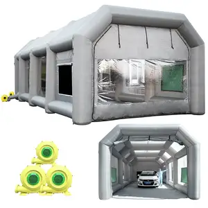 Taşınabilir şişme boya kabini, hava filtresi sistemi ile dev sprey araba çadırı yükseltilmiş darbe şişme boya kabini kiralama