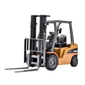 Mainan Truk Garpu Forklift Aloi, Seri Mainan Mobil Mainan Mesin Proyek Hiuna 1/50, Model Statis Logam Paduan 1717