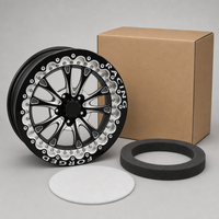 Nouvelles jantes en aluminium forgé à visser 5x114.3 5x120.65 Beadlock 15x10 17x10 18x10 Noir brillant usiné multi-branches Corvette