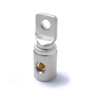 Ring <b>Terminals</b> 0GA Brass Zinc Alloy Plated Nickel Automotive Audio Wiring Connector - Product Image 2