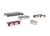 Table de conférence en bois massif de qualité supérieure, bureau de direction, durable, moderne et minimaliste pour les salles de réunion