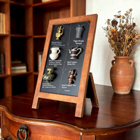 Tableau noir magnétique de bureau en bois massif 45x23cm pour usage domestique et commercial, aimant de réfrigérateur, cosmétiques