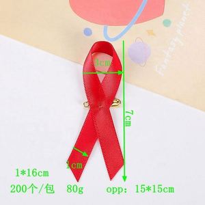 Pin de Solapa con Cinta Roja Dorada - Pin de Conciencia sobre el SIDA para Eventos Benéficos y Recaudación de Fondos - Product Image 2