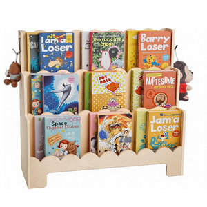 <span class=keywords><strong>Montessori</strong></span> Design capesante <span class=keywords><strong>libreria</strong></span> in <span class=keywords><strong>legno</strong></span> per bambini moderno soggiorno camera da letto con 2 ganci doppi - Product Image 1