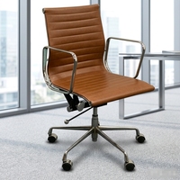 Chaise de bureau pivotante ergonomique en métal à dossier haut, moderne, avec support lombaire et housse amovible pour une assise confortable pendant de longues heures