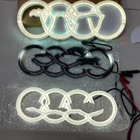 Emblème LED dynamique à quatre anneaux, éclairé, pour calandre avant, compatible Audi A4L A6L Q5 Q7, amélioration